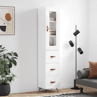 Thumbnail for Highboard Hochglanz-Weiß 34,5x34x180 cm Holzwerkstoff