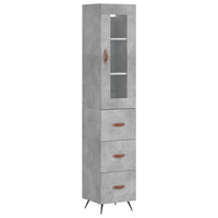 Thumbnail for Highboard Betongrau 34,5x34x180 cm Holzwerkstoff