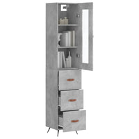 Thumbnail for Highboard Betongrau 34,5x34x180 cm Holzwerkstoff