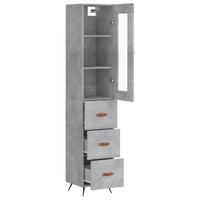 Thumbnail for Highboard Betongrau 34,5x34x180 cm Holzwerkstoff