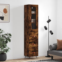 Thumbnail for Highboard Räuchereiche 34,5x34x180 cm Holzwerkstoff