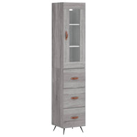 Thumbnail for Highboard Grau Sonoma 34,5x34x180 cm Holzwerkstoff