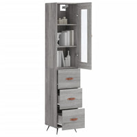 Thumbnail for Highboard Grau Sonoma 34,5x34x180 cm Holzwerkstoff