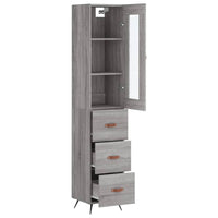 Thumbnail for Highboard Grau Sonoma 34,5x34x180 cm Holzwerkstoff
