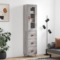 Thumbnail for Highboard Grau Sonoma 34,5x34x180 cm Holzwerkstoff