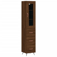 Thumbnail for Highboard Braun Eichen-Optik 34,5x34x180 cm Holzwerkstoff