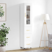 Thumbnail for Highboard Weiß 34,5x34x180 cm Holzwerkstoff