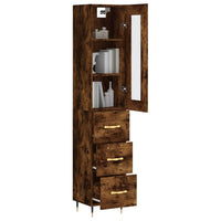 Thumbnail for Highboard Räuchereiche 34,5x34x180 cm Holzwerkstoff