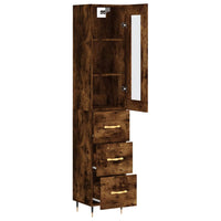 Thumbnail for Highboard Räuchereiche 34,5x34x180 cm Holzwerkstoff