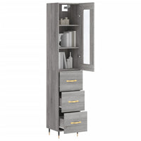 Thumbnail for Highboard Grau Sonoma 34,5x34x180 cm Holzwerkstoff
