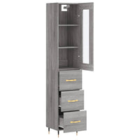 Thumbnail for Highboard Grau Sonoma 34,5x34x180 cm Holzwerkstoff
