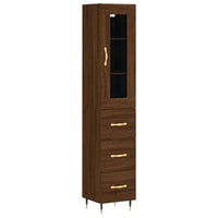 Thumbnail for Highboard Braun Eichen-Optik 34,5x34x180 cm Holzwerkstoff