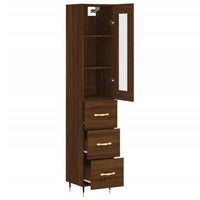 Thumbnail for Highboard Braun Eichen-Optik 34,5x34x180 cm Holzwerkstoff