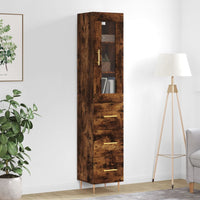 Thumbnail for Highboard Räuchereiche 34,5x34x180 cm Holzwerkstoff