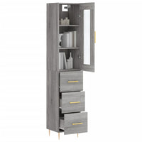 Thumbnail for Highboard Grau Sonoma 34,5x34x180 cm Holzwerkstoff