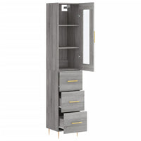 Thumbnail for Highboard Grau Sonoma 34,5x34x180 cm Holzwerkstoff