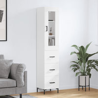 Thumbnail for Highboard Weiß 34,5x34x180 cm Holzwerkstoff