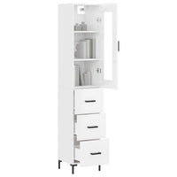 Thumbnail for Highboard Hochglanz-Weiß 34,5x34x180 cm Holzwerkstoff