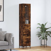 Thumbnail for Highboard Räuchereiche 34,5x34x180 cm Holzwerkstoff