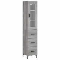 Thumbnail for Highboard Grau Sonoma 34,5x34x180 cm Holzwerkstoff
