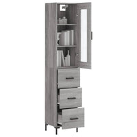 Thumbnail for Highboard Grau Sonoma 34,5x34x180 cm Holzwerkstoff