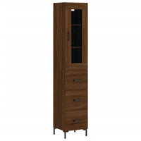 Thumbnail for Highboard Braun Eichen-Optik 34,5x34x180 cm Holzwerkstoff