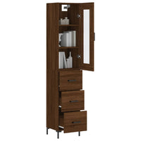 Thumbnail for Highboard Braun Eichen-Optik 34,5x34x180 cm Holzwerkstoff