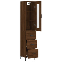 Thumbnail for Highboard Braun Eichen-Optik 34,5x34x180 cm Holzwerkstoff