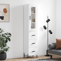 Thumbnail for Highboard Weiß 34,5x34x180 cm Holzwerkstoff