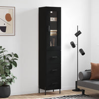 Thumbnail for Highboard Schwarz 34,5x34x180 cm Holzwerkstoff