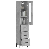 Thumbnail for Highboard Betongrau 34,5x34x180 cm Holzwerkstoff