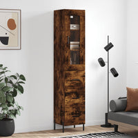 Thumbnail for Highboard Räuchereiche 34,5x34x180 cm Holzwerkstoff