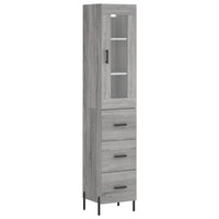 Thumbnail for Highboard Grau Sonoma 34,5x34x180 cm Holzwerkstoff