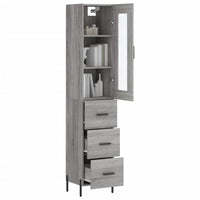 Thumbnail for Highboard Grau Sonoma 34,5x34x180 cm Holzwerkstoff