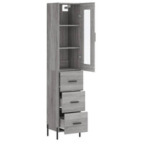 Thumbnail for Highboard Grau Sonoma 34,5x34x180 cm Holzwerkstoff