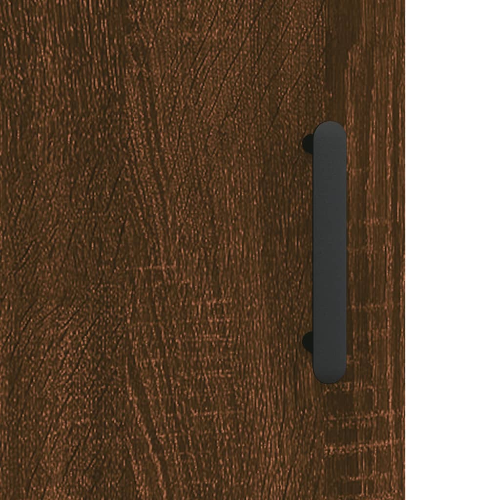 Highboard Braun Eichen-Optik 34,5x34x180 cm Holzwerkstoff