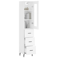 Thumbnail for Highboard Weiß 34,5x34x180 cm Holzwerkstoff