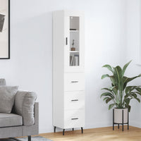 Thumbnail for Highboard Weiß 34,5x34x180 cm Holzwerkstoff