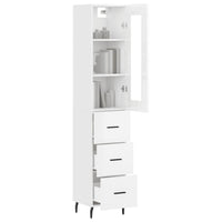 Thumbnail for Highboard Hochglanz-Weiß 34,5x34x180 cm Holzwerkstoff