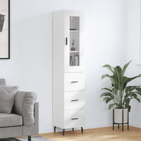 Thumbnail for Highboard Hochglanz-Weiß 34,5x34x180 cm Holzwerkstoff