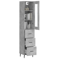 Thumbnail for Highboard Betongrau 34,5x34x180 cm Holzwerkstoff