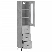 Thumbnail for Highboard Betongrau 34,5x34x180 cm Holzwerkstoff