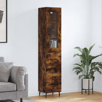 Thumbnail for Highboard Räuchereiche 34,5x34x180 cm Holzwerkstoff
