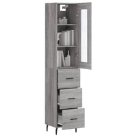 Thumbnail for Highboard Grau Sonoma 34,5x34x180 cm Holzwerkstoff