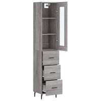 Thumbnail for Highboard Grau Sonoma 34,5x34x180 cm Holzwerkstoff