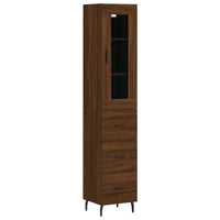 Thumbnail for Highboard Braun Eichen-Optik 34,5x34x180 cm Holzwerkstoff