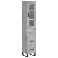 Thumbnail for Highboard Betongrau 34,5x34x180 cm Holzwerkstoff