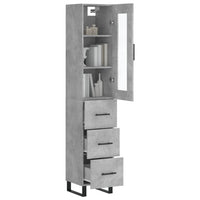 Thumbnail for Highboard Betongrau 34,5x34x180 cm Holzwerkstoff