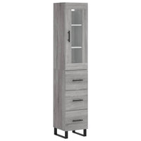 Thumbnail for Highboard Grau Sonoma 34,5x34x180 cm Holzwerkstoff