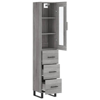 Thumbnail for Highboard Grau Sonoma 34,5x34x180 cm Holzwerkstoff